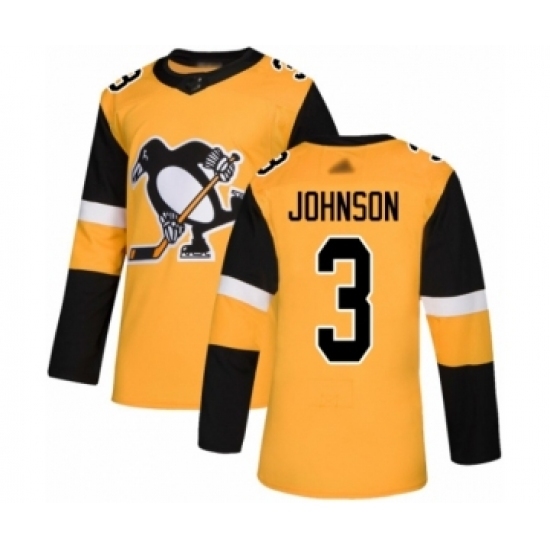 Youth Pittsburgh Penguins #3 Jack Johnson Authentic Gold Alternate Hockey Jersey Youth Pittsburgh Penguins #3 Jack Johnson Authentic Gold Alternate Hockey Jersey