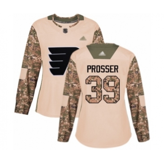 Women's Philadelphia Flyers #39 Nate Prosser Authentic Camo Veterans Day Practice Hockey Jersey Women's Philadelphia Flyers #39 Nate Prosser Authentic Camo Veterans Day Practice Hockey Jersey