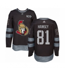 Men's Ottawa Senators #81 Ron Hainsey Authentic Black 1917-2017 100th Anniversary Hockey Jersey Men's Ottawa Senators #81 Ron Hainsey Authentic Black 1917-2017 100th Anniversary Hockey Jersey