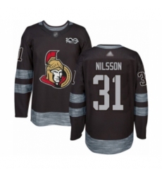 Men's Ottawa Senators #31 Anders Nilsson Authentic Black 1917-2017 100th Anniversary Hockey Jersey