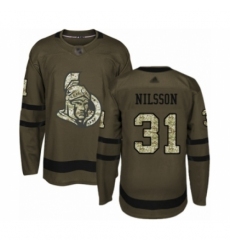 Men's Ottawa Senators #31 Anders Nilsson Authentic Green Salute to Service Hockey Jersey
