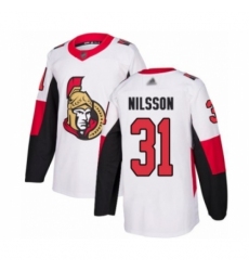 Men's Ottawa Senators #31 Anders Nilsson Authentic White Away Hockey Jersey