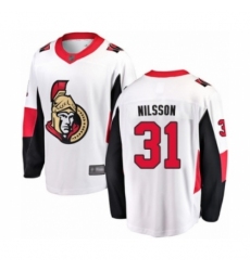 Men's Ottawa Senators #31 Anders Nilsson Fanatics Branded White Away Breakaway Hockey Jersey