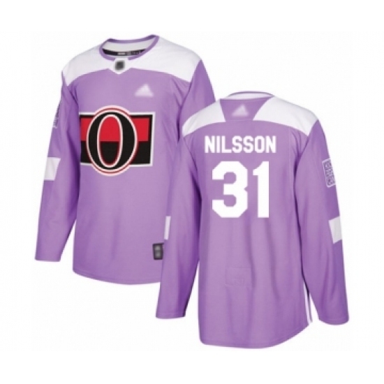 Youth Ottawa Senators #31 Anders Nilsson Authentic Purple Fights Cancer Practice Hockey Jersey Youth Ottawa Senators #31 Anders Nilsson Authentic Purple Fights Cancer Practice Hockey Jersey