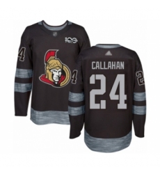 Men's Ottawa Senators #24 Ryan Callahan Authentic Black 1917-2017 100th Anniversary Hockey Jersey