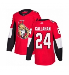 Youth Ottawa Senators #24 Ryan Callahan Authentic Red Home Hockey Jersey
