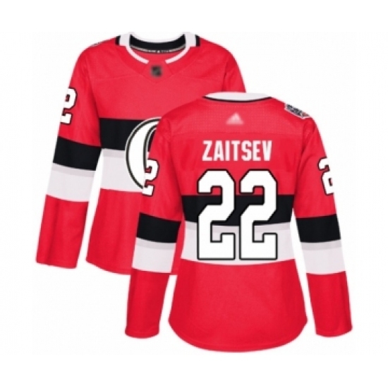 Women's Ottawa Senators #22 Nikita Zaitsev Authentic Red 2017 100 Classic Hockey Jersey Women's Ottawa Senators #22 Nikita Zaitsev Authentic Red 2017 100 Classic Hockey Jersey