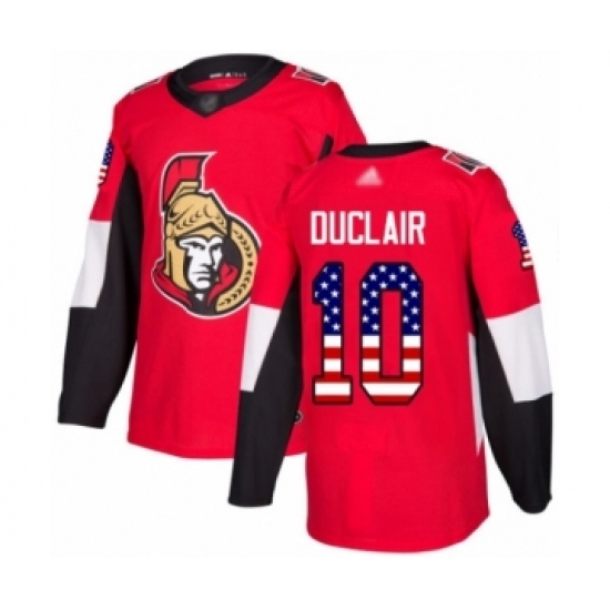 Men's Ottawa Senators #10 Anthony Duclair Authentic Red USA Flag Fashion Hockey Jersey Men's Ottawa Senators #10 Anthony Duclair Authentic Red USA Flag Fashion Hockey Jersey