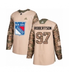 Men's New York Rangers #97 Matthew Robertson Authentic Camo Veterans Day Practice Hockey Jersey
