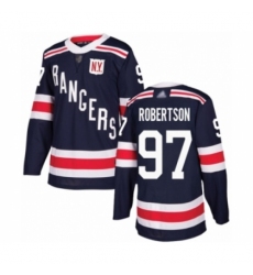 Men's New York Rangers #97 Matthew Robertson Authentic Navy Blue 2018 Winter Classic Hockey Jersey