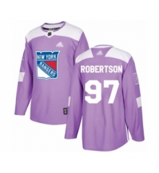 Men's New York Rangers #97 Matthew Robertson Authentic Purple Fights Cancer Practice Hockey Jersey