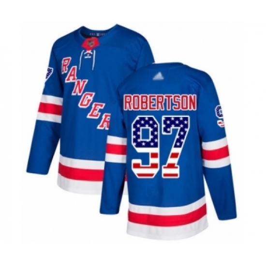 Men's New York Rangers #97 Matthew Robertson Authentic Royal Blue USA Flag Fashion Hockey Jersey Men's New York Rangers #97 Matthew Robertson Authentic Royal Blue USA Flag Fashion Hockey Jersey