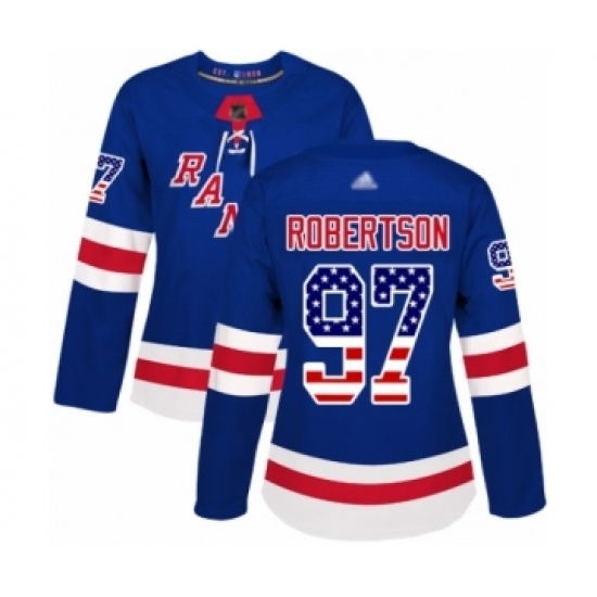 Women's New York Rangers #97 Matthew Robertson Authentic Royal Blue USA Flag Fashion Hockey Jersey Women's New York Rangers #97 Matthew Robertson Authentic Royal Blue USA Flag Fashion Hockey Jersey