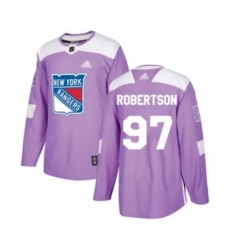 Youth New York Rangers #97 Matthew Robertson Authentic Purple Fights Cancer Practice Hockey Jersey