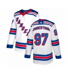 Youth New York Rangers #97 Matthew Robertson Authentic White Away Hockey Jersey