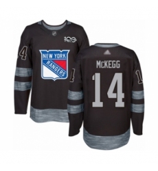 Men's New York Rangers #14 Greg McKegg Authentic Black 1917-2017 100th Anniversary Hockey Jersey