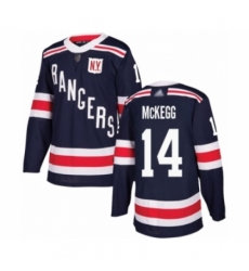 Men's New York Rangers #14 Greg McKegg Authentic Navy Blue 2018 Winter Classic Hockey Jersey