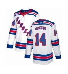 Men's New York Rangers #14 Greg McKegg Authentic White Away Hockey Jersey