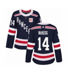 Women's New York Rangers #14 Greg McKegg Authentic Navy Blue 2018 Winter Classic Hockey Jersey