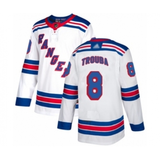 Men's New York Rangers #8 Jacob Trouba Authentic White Away Hockey Jersey Men's New York Rangers #8 Jacob Trouba Authentic White Away Hockey Jersey