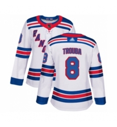 Women's New York Rangers #8 Jacob Trouba Authentic White Away Hockey Jersey Women's New York Rangers #8 Jacob Trouba Authentic White Away Hockey Jersey