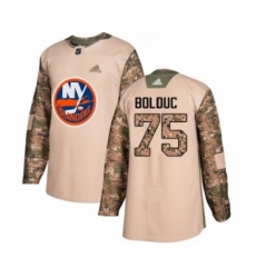 Men's New York Islanders #75 Samuel Bolduc Authentic Camo Veterans Day Practice Hockey Jersey