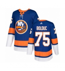 Men's New York Islanders #75 Samuel Bolduc Authentic Royal Blue Home Hockey Jersey