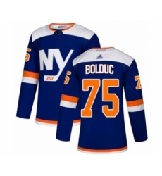 Youth New York Islanders #75 Samuel Bolduc Authentic Blue Alternate Hockey Jersey