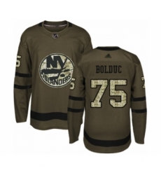 Youth New York Islanders #75 Samuel Bolduc Authentic Green Salute to Service Hockey Jersey