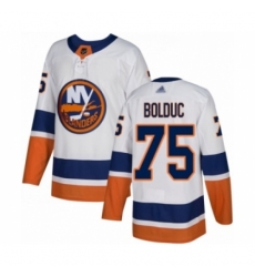 Youth New York Islanders #75 Samuel Bolduc Authentic White Away Hockey Jersey