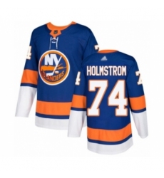Men's New York Islanders #74 Simon Holmstrom Authentic Royal Blue Home Hockey Jersey