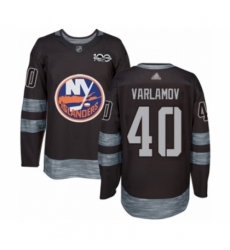 Men's New York Islanders #40 Semyon Varlamov Authentic Black 1917-2017 100th Anniversary Hockey Jersey Men's New York Islanders #40 Semyon Varlamov Authentic Black 1917-2017 100th Anniversary Hockey Jersey