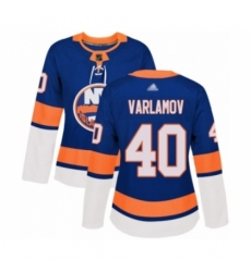 Women's New York Islanders #40 Semyon Varlamov Authentic Royal Blue Home Hockey Jersey Women's New York Islanders #40 Semyon Varlamov Authentic Royal Blue Home Hockey Jersey
