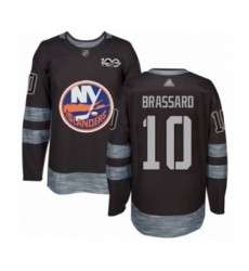 Men's New York Islanders #10 Derick Brassard Authentic Black 1917-2017 100th Anniversary Hockey Jersey
