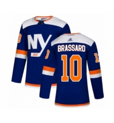 Men's New York Islanders #10 Derick Brassard Authentic Blue Alternate Hockey Jersey