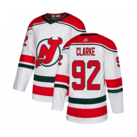 Youth New Jersey Devils #92 Graeme Clarke Authentic White Alternate Hockey Jersey Youth New Jersey Devils #92 Graeme Clarke Authentic White Alternate Hockey Jersey