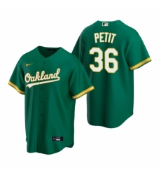 Men's Nike Oakland Athletics #36 Yusmeiro Petit Green Alternate Stitched Baseball Jersey