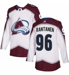 Men's Adidas Colorado Avalanche #96 Mikko Rantanen White Road Authentic Stitched NHL Jersey