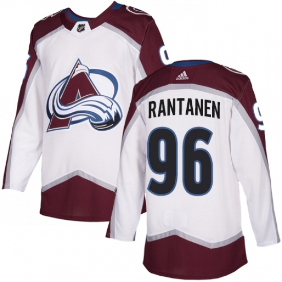 Men's Adidas Colorado Avalanche #96 Mikko Rantanen White Road Authentic Stitched NHL Jersey Men's Adidas Colorado Avalanche #96 Mikko Rantanen White Road Authentic Stitched NHL Jersey
