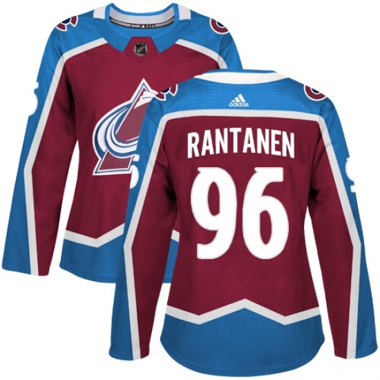 Women's Adidas Colorado Avalanche #96 Mikko Rantanen Authentic Burgundy Red Home NHL Jersey Women's Adidas Colorado Avalanche #96 Mikko Rantanen Authentic Burgundy Red Home NHL Jersey