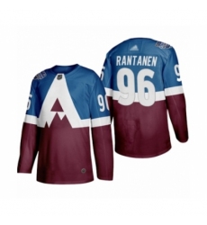 Youth Colorado Avalanche #96 Mikko Rantanen Authentic Burgundy Blue 2020 Stadium Series Hockey Jersey