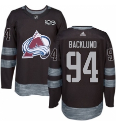 Men's Adidas Colorado Avalanche #94 Sampo Ranta Authentic Black 1917-2017 100th Anniversary NHL Jersey Men's Adidas Colorado Avalanche #94 Sampo Ranta Authentic Black 1917-2017 100th Anniversary NHL Jersey