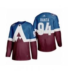Women's Colorado Avalanche #94 Sampo Ranta Authentic Burgundy Blue 2020 Stadium Series Hockey Jersey