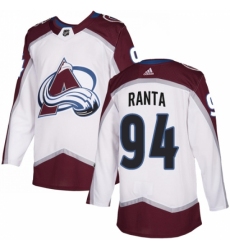Youth Adidas Colorado Avalanche #94 Sampo Ranta Authentic White Away NHL Jersey