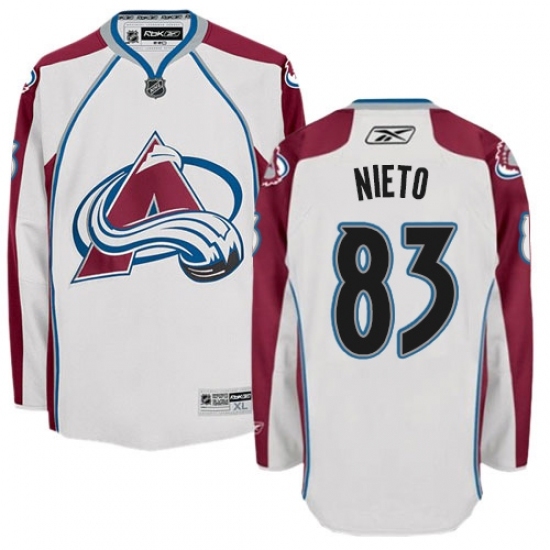 Men's Reebok Colorado Avalanche #83 Matt Nieto Authentic White Away NHL Jersey Men's Reebok Colorado Avalanche #83 Matt Nieto Authentic White Away NHL Jersey