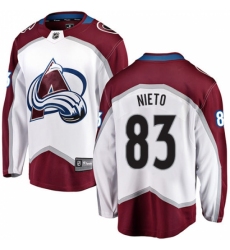 Youth Colorado Avalanche #83 Matt Nieto Fanatics Branded White Away Breakaway NHL Jersey
