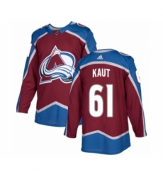 Men's Adidas Colorado Avalanche #61 Martin Kaut Authentic Burgundy Red Home NHL Jersey