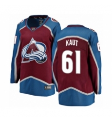 Women's Colorado Avalanche #61 Martin Kaut Authentic Maroon Home Fanatics Branded Breakaway NHL Jersey