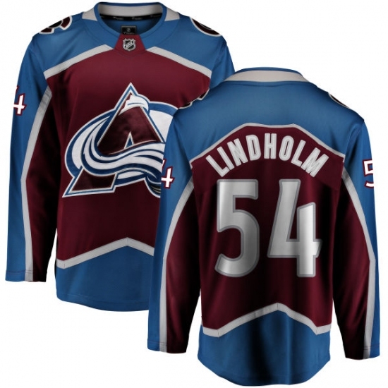 Men's Colorado Avalanche #54 Anton Lindholm Fanatics Branded Maroon Home Breakaway NHL Jersey Men's Colorado Avalanche #54 Anton Lindholm Fanatics Branded Maroon Home Breakaway NHL Jersey
