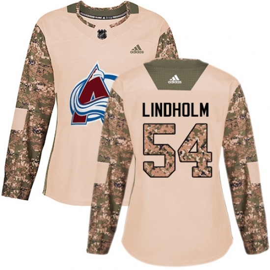 Women's Adidas Colorado Avalanche #54 Anton Lindholm Authentic Camo Veterans Day Practice NHL Jersey Women's Adidas Colorado Avalanche #54 Anton Lindholm Authentic Camo Veterans Day Practice NHL Jersey